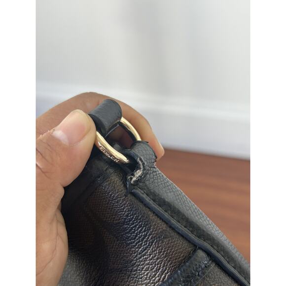 COACH F34938 Signature File Crossbody Leather Bag Brown Black CC No Hang Tag! - Picture 4 of 11